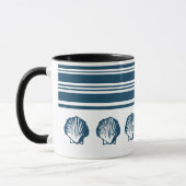 Mug Coquillages et rayures (Gauche)