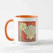 Mug Coquillages Rustiques Orange (Gauche)