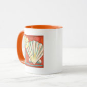 Mug Coquillages Rustiques Orange (Devant gauche)