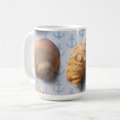 Mug Coquillages sur le contexte d'Ancre (Devant gauche)