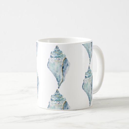 Mug Coquille aquarelle (Devant droit)