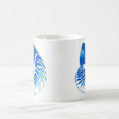 Mug Coquille de nautile - bleu cobalt et blanc (Centre)