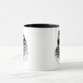Mug Coquille de Nautilus - noir, gris et blanc (Centre)