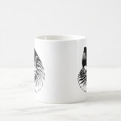 Mug Coquille de Nautilus - noir, gris et blanc (Centre)