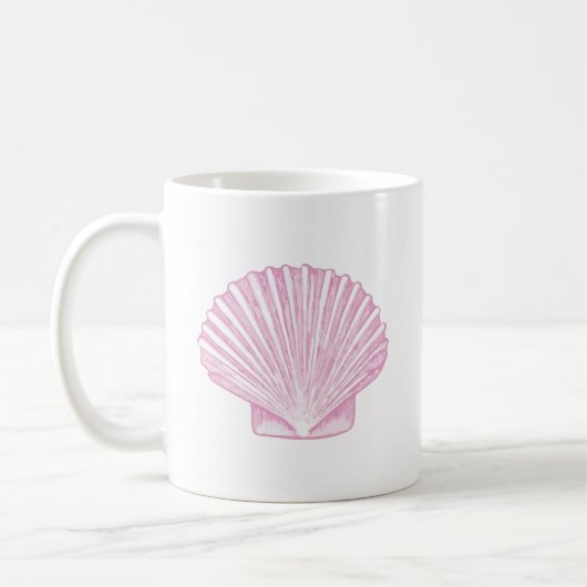 Mug Coquille Saint-Jacques Rose Côtière (Gauche)