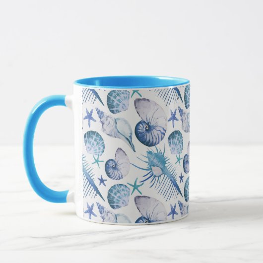 Mug Coquilles d'aquarelle (Gauche)