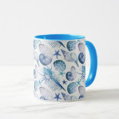 Mug Coquilles d'aquarelle (Devant droit)