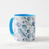 Mug Coquilles d'aquarelle (Devant gauche)