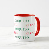 Mug Coquito vert et rouge (Devant droit)