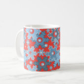 Mug Corail bleu d'hiver motif neige flocons (Devant gauche)