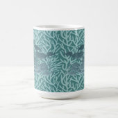 Mug Corail Bleu Et Une École De Poissons (Centre)