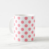 Mug Corail et pois blancs (Devant gauche)