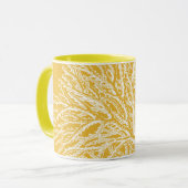 Mug Corail jaune et blanc (Devant gauche)