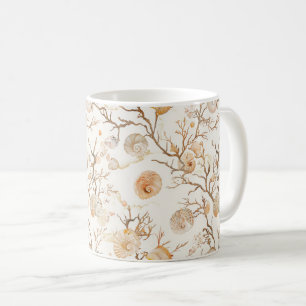 Mug Corail Marin Artistique Coquillage Terre Cuite Ivo
