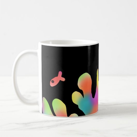 Mug Corail néon et poisson (Gauche)