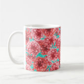 Mug Coral Floral Patte & Monogramme (Gauche)