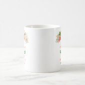 Mug Coral Red Roses with Foliage Wedding (Centre)