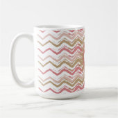 Mug Coral Spice Scribble ZigZag Chevron Motif (Gauche)