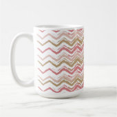 Mug Coral Spice Scribble ZigZag Chevron Motif (Gauche)