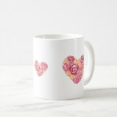 Mug Corazon de flores en acuarela (Devant droit)