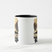 Mug Corbeau au lac à l'aube Reflet (Centre)
