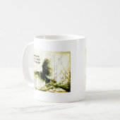 Mug Corbeau avec citation Poe et manuscrit (Devant gauche)