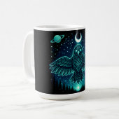 Mug Corbeau Céleste – Galaxie de la Faune Messager Cos (Devant gauche)