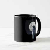 Mug Corbeau de la forêt Lune froide (Devant droit)