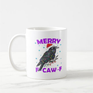 Mug Corbeau drôle de Noël Classique Style Vintage
