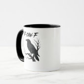 Mug Corbeau drôle F-Caw-F (Devant gauche)