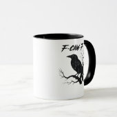 Mug Corbeau drôle F-Caw-F (Devant droit)