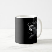 Mug Corbeau Drôle F-Caw-F Lune (Devant droit)