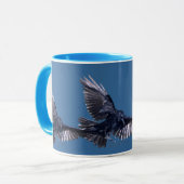 Mug Corbeau en vol Musique d'amoureux de la faune (Devant gauche)