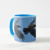 Mug Corbeau en vol Musique d'amoureux de la faune (Devant gauche)