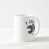 Mug Corbeau, F-Caw-F Oiseau drôle (Devant droit)