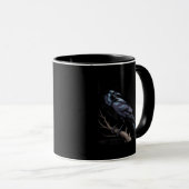 Mug Corbeau, F-Caw-F Oiseau Drôle Citation Drôle (Devant droit)