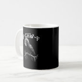 Mug Corbeau F-Caw-F Oiseau Drôle Corbeau Humour Créati (Devant gauche)