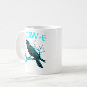 Mug Corbeau F-Caw-F Oiseau Drôle Design Rétro Créatif (Devant gauche)