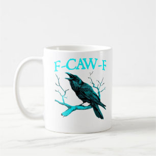 Mug Corbeau F-Caw-F Oiseau Drôle Design Rétro Créatif