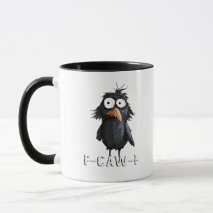 Mug Corbeau, F-Caw-F Oiseau Drôle F-Caw-F Vache Humour