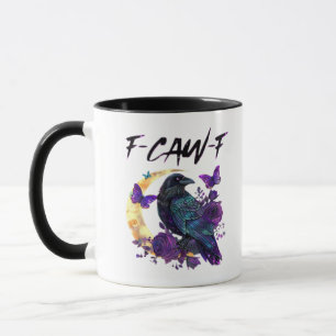 Mug Corbeau F Caw F Oiseau Drôle Lune Design Gothique