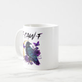 Mug Corbeau F Caw F Oiseau Drôle Lune Design Gothique (Devant gauche)