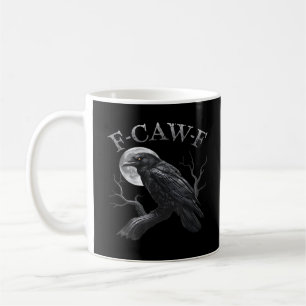 Mug Corbeau F-Caw-F Oiseau Drôle Lune Gothique Humour