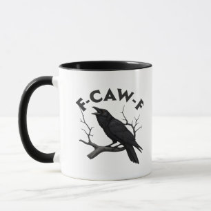 Mug Corbeau gothique humour F-Caw-F essentiel créatif