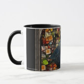 Mug Corbeau gothique Verre tendu Gothique Art numériqu (Gauche)