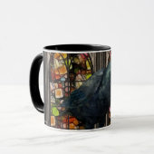Mug Corbeau gothique Verre tendu Gothique Art numériqu (Devant gauche)