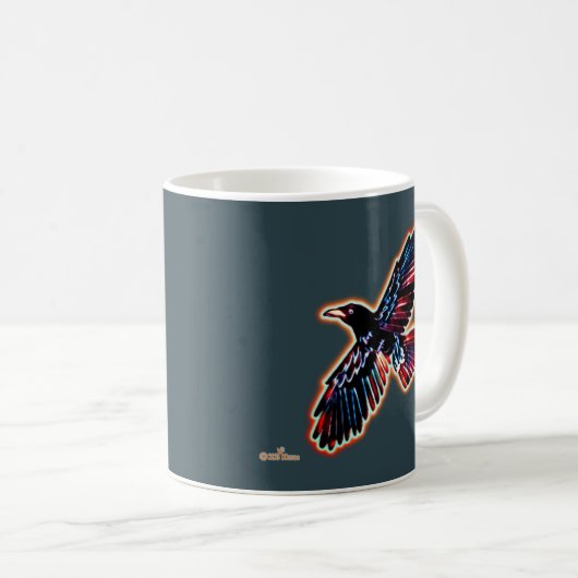 Mug Corbeau Iridescendant (Devant droit)