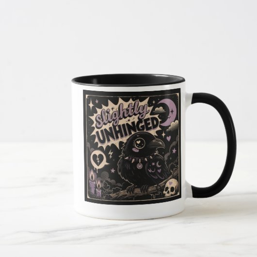 Mug Corbeau légèrement détraqué (Droite)