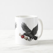 Mug Corbeau messager Dark Macabre Art Amour gothique (Devant droit)