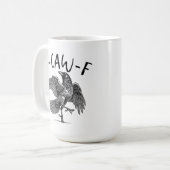 Mug Corbeau noir drôle F-Caw-F F-Caw-F (Devant gauche)